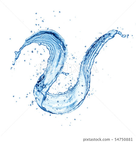 Water spiral splash isolated on white background Water spiral splash isolated on white background 54750881