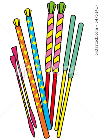 Handheld fireworks - Stock Illustration [54751417] - PIXTA