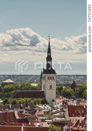View of the wall surrounding center of the city of 54751893