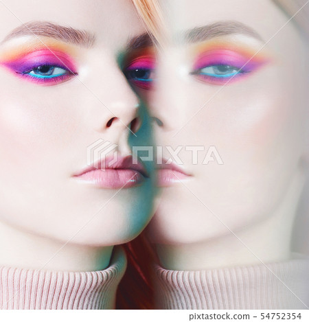 Art fashion studio portrait of beautiful redhead 54752354