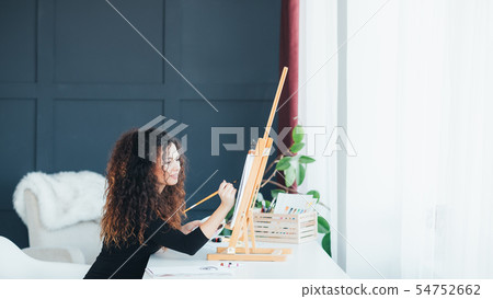 creativity inspiration talented lady painting home 54752662