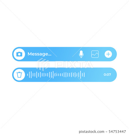 Modern text and voice message ui. Messenger 54753447