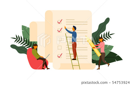 Online survey concept concept with character 54753924