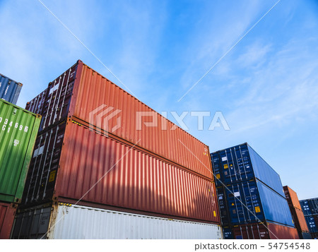 Container stack Cargo shipping Logistic freight Container stack Cargo shipping Logistic freight 54754548