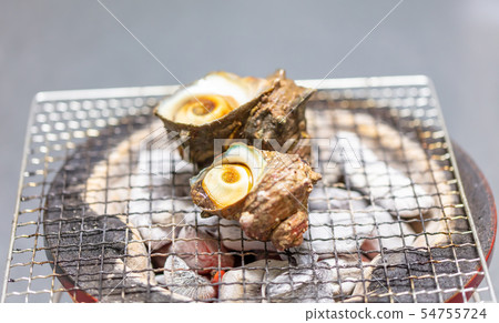 Grilled Sazae, BBQ, bbq, Charcoal-grilled, Grilled, Bintan-charcoal, Seven-Lan, Camp, Meal, Food, Sazae, Eiji 54755724