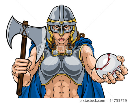 Viking Trojan Celtic Knight Baseball Warrior Woman 54755759