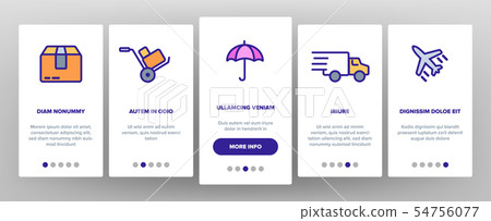 Delivery Line Icon Set Vector Onboarding Delivery Line Icon Set Vector Onboarding 54756077