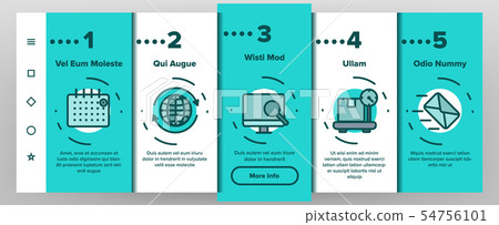 Delivery Line Icon Set Vector Onboarding Delivery Line Icon Set Vector Onboarding 54756101