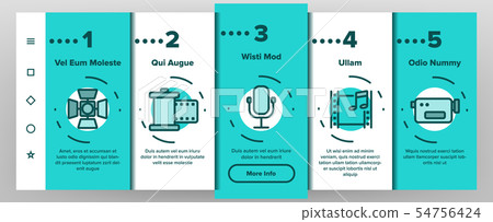Film Edit, Filmmaking Linear Vector Onboarding 54756424