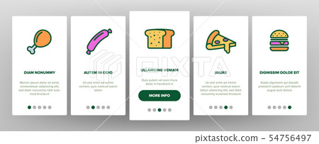 Food Line Icon Set Vector Onboarding Food Line Icon Set Vector Onboarding 54756497