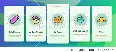 Food Line Icon Set Vector Onboarding Food Line Icon Set Vector Onboarding 54756507