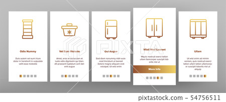 Freezer, Cooling Appliance Linear Vector Onboarding 54756511