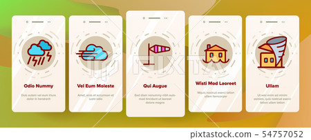 Hurricane Natural Disaster Vector Onboarding 54757052