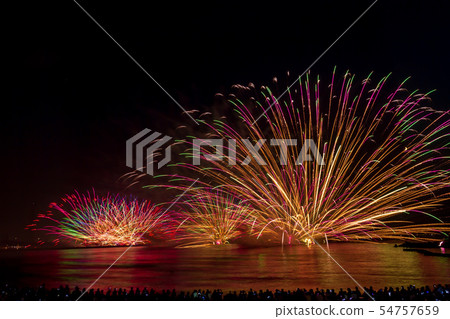 Water fireworks of Fukui, three countries 54757659