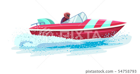 Boat vector speed motorboat yacht traveling in ocean illustration nautical set of summer vacation on Boat vector speed motorboat yacht traveling in ocean illustration nautical set of summer vacation on 54758793