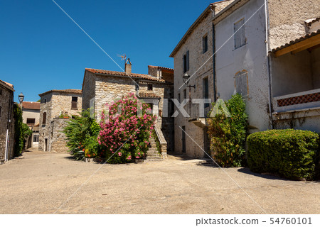 The medieval village of Ruoms in the Ardeche 54760101