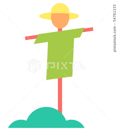 Scarecrow Bush Icons Closeup Vector Illustration 54761335