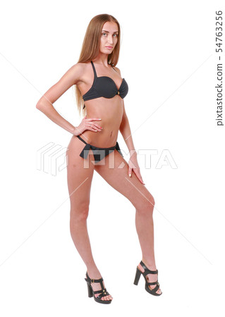 Woman show poses and emotions closeup 54763256