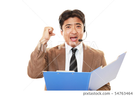 膽量姿勢操作員 54763464