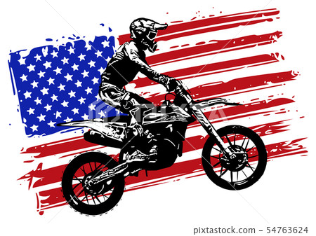 american flag dirt bike helmet