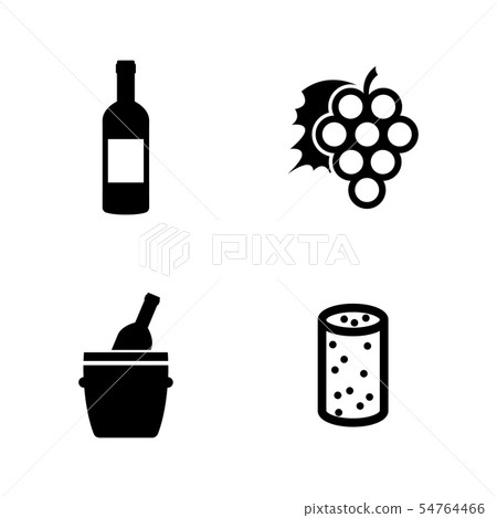 Wine Making. Simple Related Vector Icons 54764466