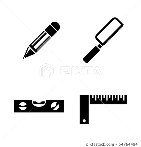 Engineering Tools. Simple Related Vector Icons 54764484