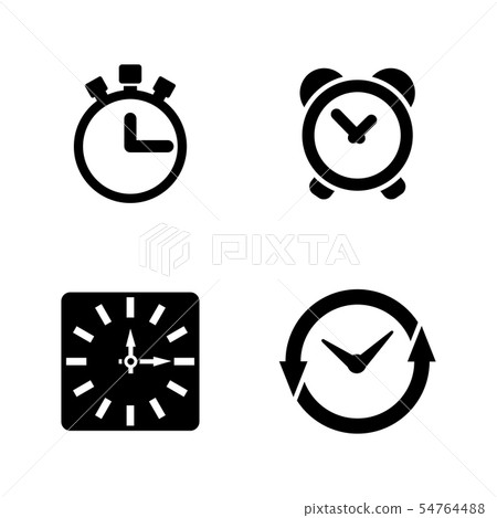 Time Clock. Simple Related Vector Icons 54764488