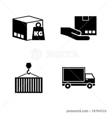 Commercial Logistics. Simple Related Vector Icons Commercial Logistics. Simple Related Vector Icons 54764510