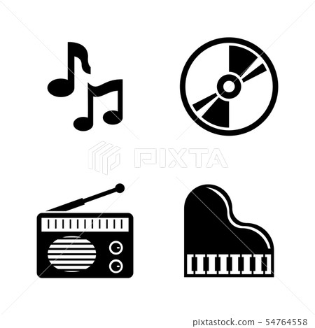 Music. Simple Related Vector Icons 54764558