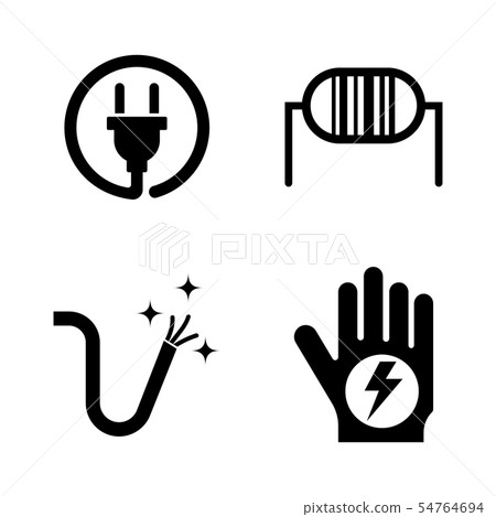 Electricity. Simple Related Vector Icons 54764694