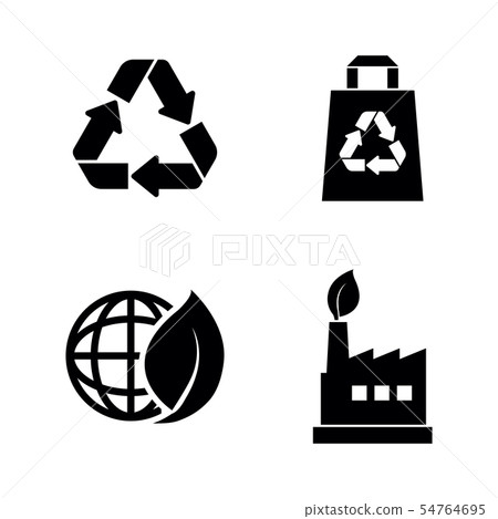 Ecological. Simple Related Vector Icons 54764695