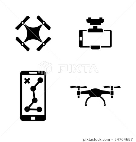 Drone. Simple Related Vector Icons Drone. Simple Related Vector Icons 54764697