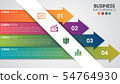 Infographics design minimal modern template with 4 54764930
