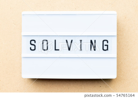 White lightbox with word solving 54765164