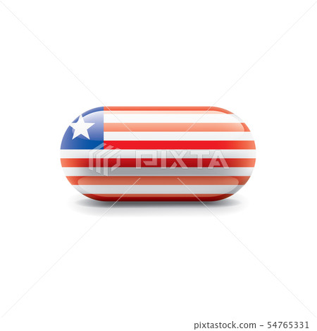 Liberia flag, vector illustration on a white background. Liberia flag, vector illustration on a white background. 54765331