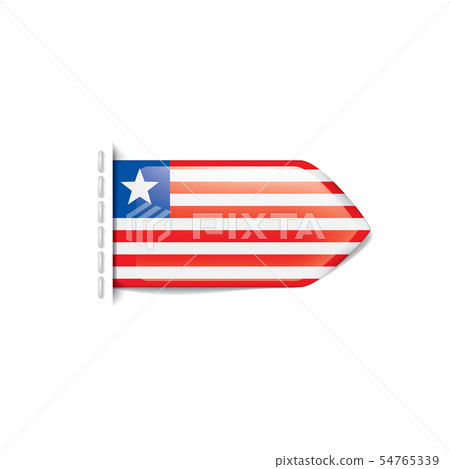 Liberia flag, vector illustration on a white background. 54765339