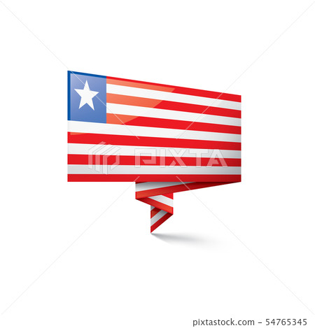 Liberia flag, vector illustration on a white background. 54765345