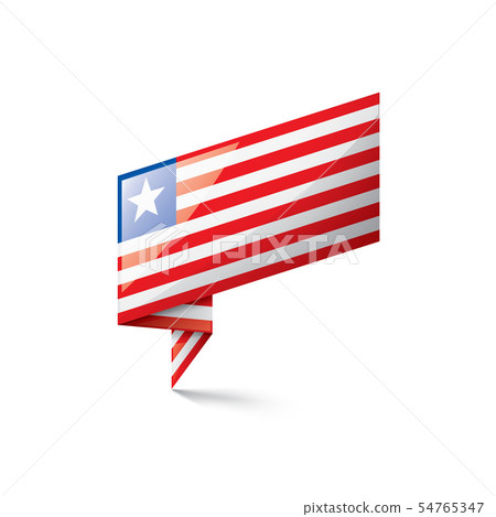 Liberia flag, vector illustration on a white background. 54765347
