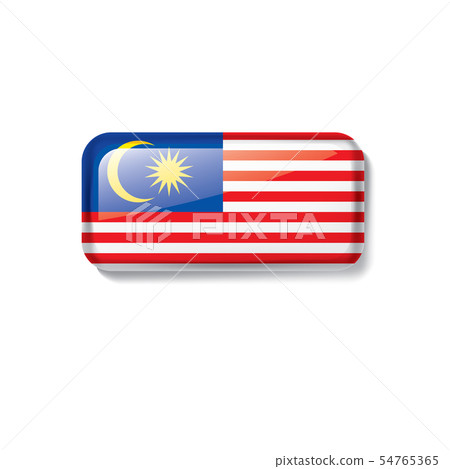 Malaysia Flag Vector Illustration On A White Stock Illustration