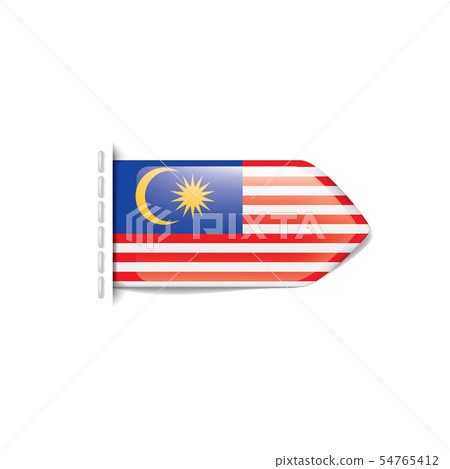 Malaysia Flag Vector Illustration On A White Stock Illustration