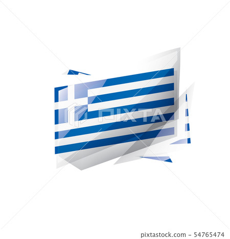 Greece flag, vector illustration on a white background. 54765474
