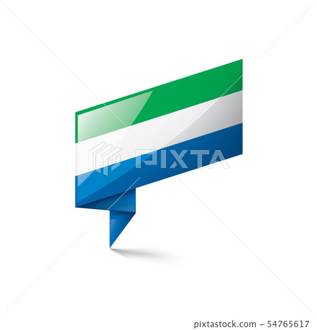 Sierra Leone flag, vector illustration on a white background. 54765617