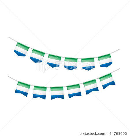 Sierra Leone flag, vector illustration on a white background. Sierra Leone flag, vector illustration on a white background. 54765690