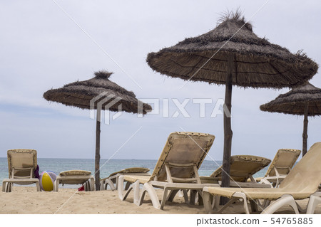 Tunisia, sandy beach and sea, good for leisure Tunisia, sandy beach and sea, good for leisure 54765885