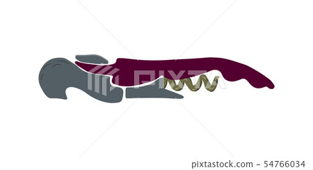 Waitress friend corkscrew illustration Waitress friend corkscrew illustration 54766034