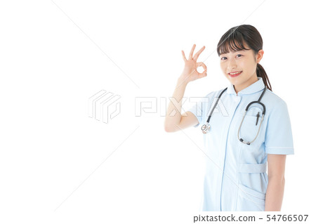 Young nurse doing ok sign 54766507