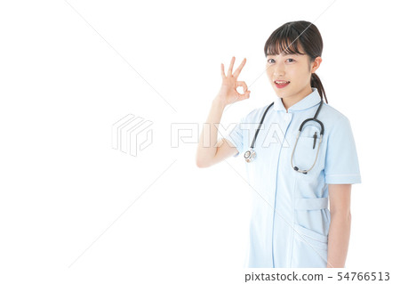 Young nurse doing ok sign 54766513