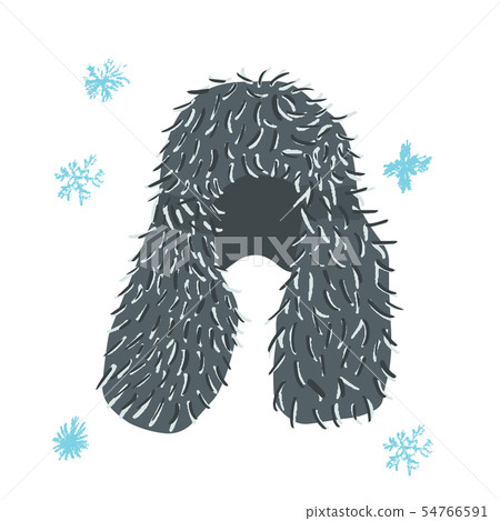 Faux fur hat with long ears 54766591