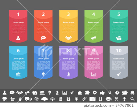 Infographic design business concept with 10 steps Infographic design business concept with 10 steps 54767001
