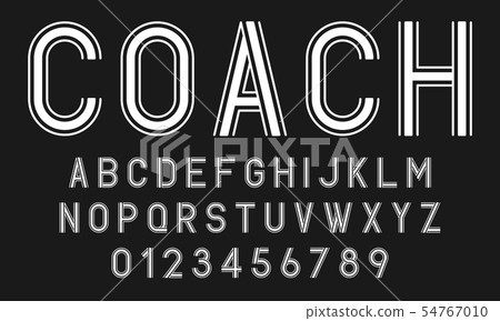 Set of alphabets fonts modern abstract design 54767010